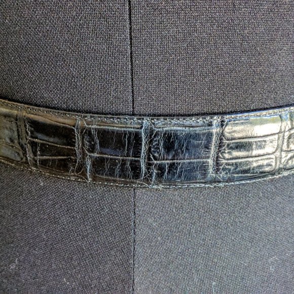 Onyx  Brighton midnight croc embossed belt size 30